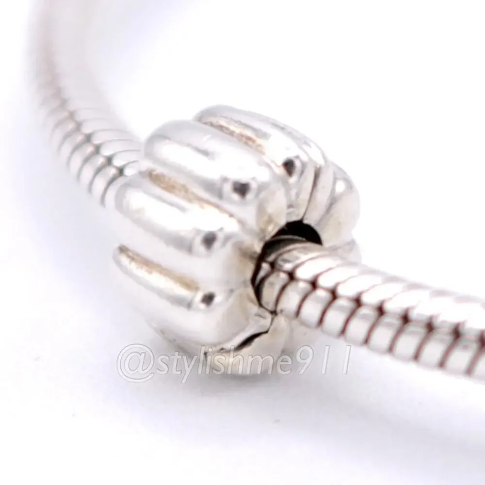 Authentic PANDORA Ribbed Abstract Clip Charm - 790163 - Picture 1 of 13